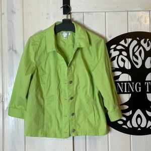 C&B women’s blazer, lime green, size L